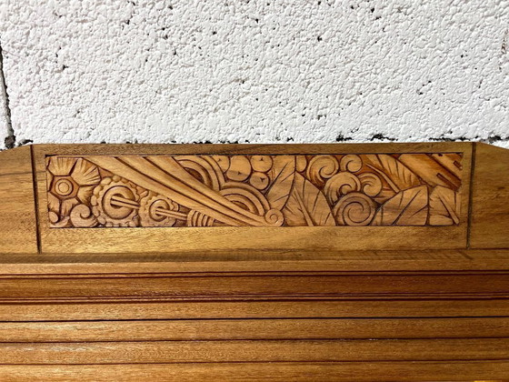 Image 1 of Specchio Art Déco con bordi smussati, risalente agli anni '30.