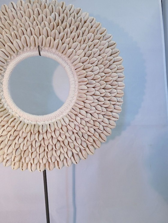 Anello decorativo di conchiglie su supporto, Oggetti decorativi, Altro, Metallo, Crema, Bohemian (foto 4 di 5)