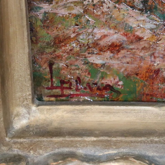 Oil Painting On Board Signed L. Clara, Italian Landscape, Early 20th Century – Paintings & Drawings, Wood (photo 8 of 15)