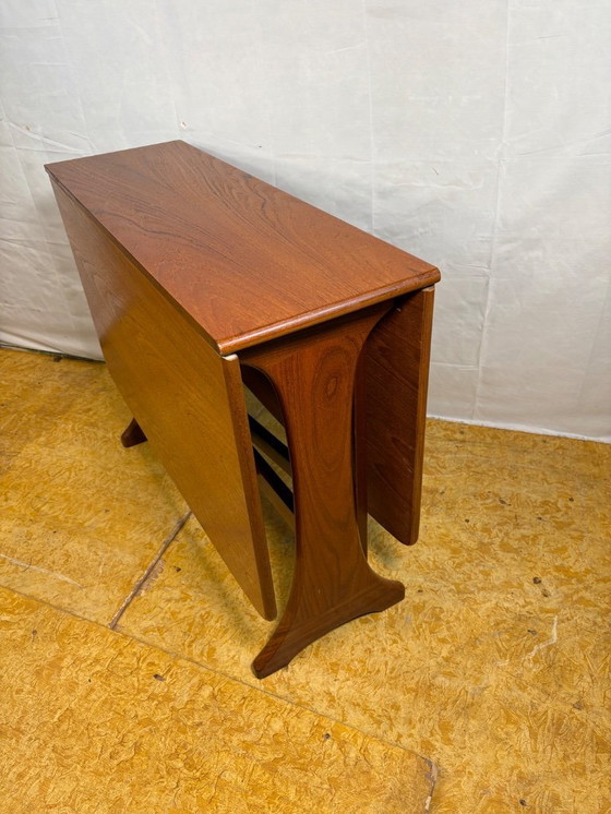 Image 1 of Mid-Century Retro Vintage Teak Drop Leaf Dining Table by G Plan 1960s  Kitchen or Dining Table • Space-Saving Design • British C