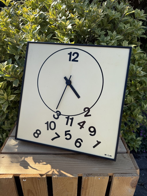 Vintage Surrealist Clock Falling Numbers