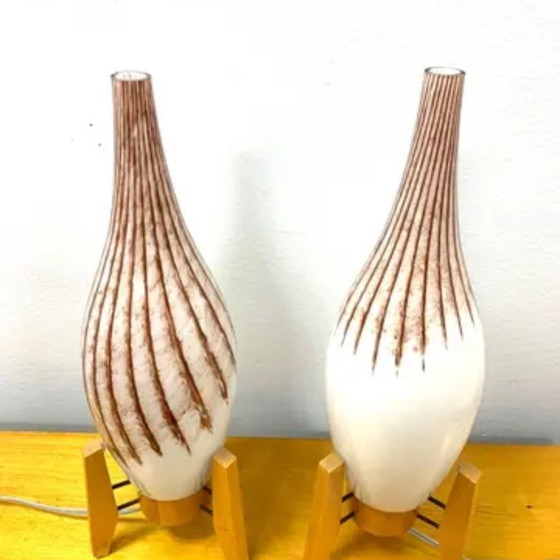 Image 1 of Lampade da tavolo cecoslovacche vintage retrò di metà secolo, anni '60 - Set di 2