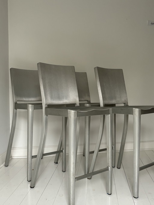 4X Tabourets de bar Philippe Starck Emeco Hudson