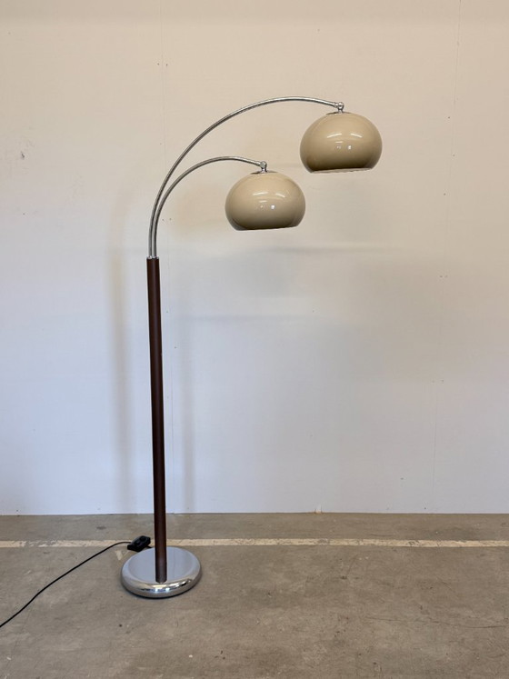 Dijkstra double arc Floor lights | 1970s – Metal, Chrome (photo 5 of 16)