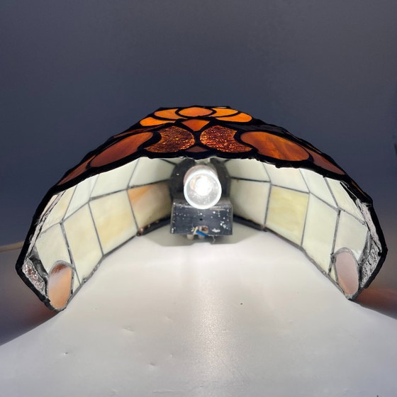 Image 1 of 2 vintage wall lamps in Tiffany style – leaded glass / Art Nouveau Revival