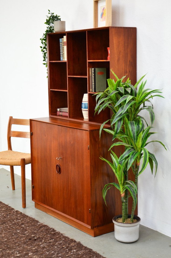 Image 1 of Midcentury Designer Cabinet Hvidt & Mølgaard Highboard Teak Sideboard Vintage 60s