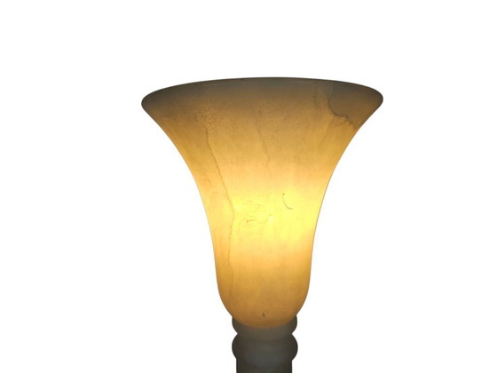 Image 1 of Alabaster - Uplighter - Pegasam - Kellamp - Spain - 1970s