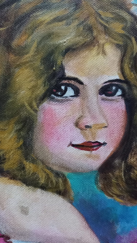 Image 1 of T. van Steenbergen Ragazza con scialle 20 x 30 cm