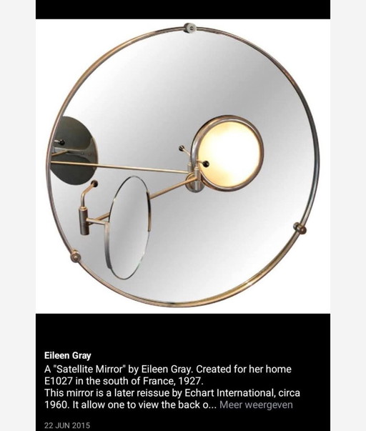 Eileen Gray mirror satellite Bauhaus art-deco 1927