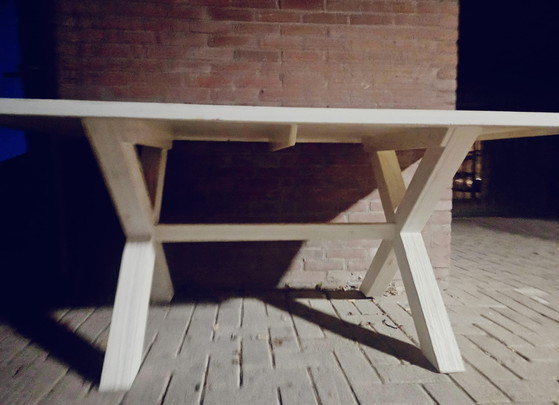 Image 1 of Exclusive Robust Dining Table | Solid Wood Top | Craftsmanship Appearance | 185 x 90 cm