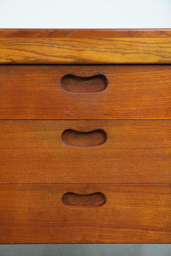 Image 1 of Scrivania di design tedesco vintage degli anni '60 di Hartmunt Lohmeyer per Wilkhahn con 6 cassetti