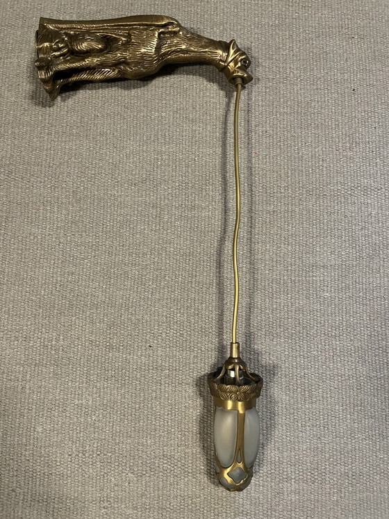 Image 1 of Lamp Brons Glas van Kunstenaar Vladimir Kriatkow