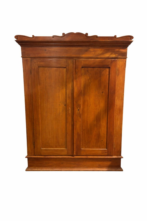 Antieke eikenhouten Louis Philippe kledingkast (1840-1880)