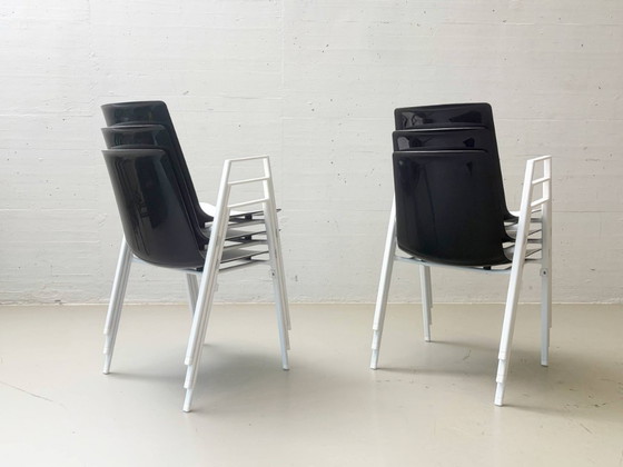 6 sillas Nooi Row (modelo 6602) de Neunzig° para Wiesner-Hager, 2014 – Sillas auxiliares, Plastic, Vintage (photo 10 of 15)