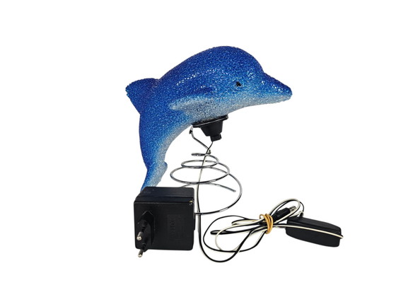 Image 1 of Delphinlampe - Tischlampe - Gummi - Metall - 90er Jahre
