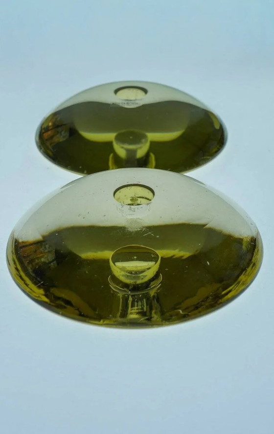 Image 1 of Bougeoirs en verre par Anne Nilsson pour Kosta, années 2000, set de 2