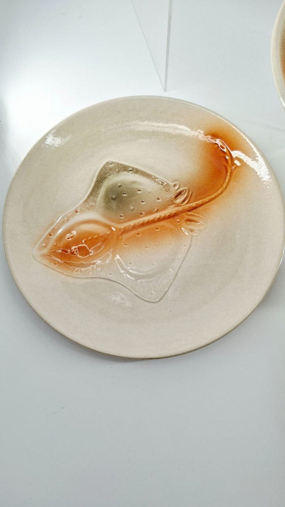 Set van 6 visborden – Saint-Amand aardewerk, vintage jaren 50-60 – saint arnand, Servies, Ceramic (photo 11 of 18)