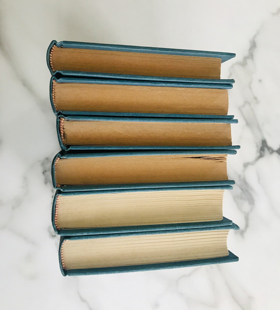 Image 1 of Partij 6 Antieke Deco Gebonden Boeken