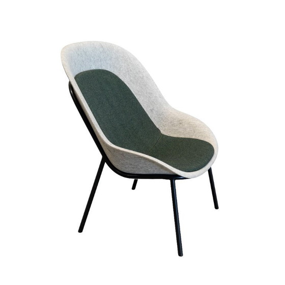 Image 1 of Nook Pelt Filz-Loungesessel grau/grün