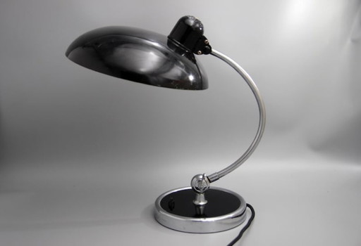 Kaiser Idell 6631 tafellamp "President" in zwart * reliëf kathedraal * Bauhaus * jaren 1950 * Mid-Century * Vintage