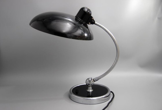 Image 1 of Kaiser Idell 6631 tafellamp "President" in zwart * reliëf kathedraal * Bauhaus * jaren 1950 * Mid-Century * Vintage