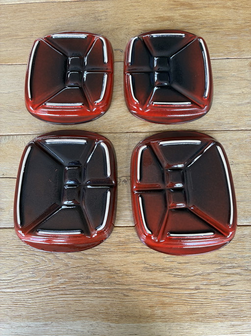 Vintage Duitse Fondue borden