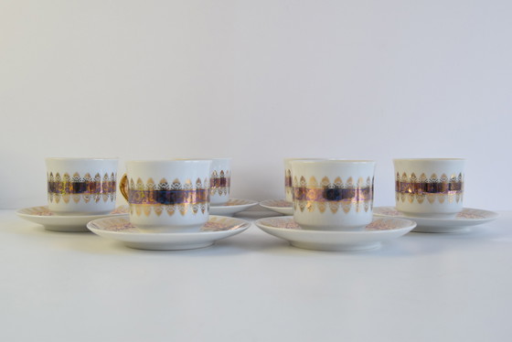 Image 1 of Juego de seis tazas y platillos de Epiag, 1950