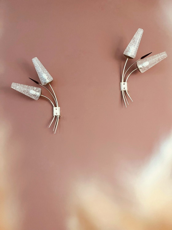 Image 1 of Set, French Fifties Tulip wandlampen