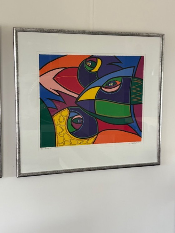 Image 1 of Lote de 2 serigrafías originales de Marianne Naerebout "La edad de la inocencia" V y VI