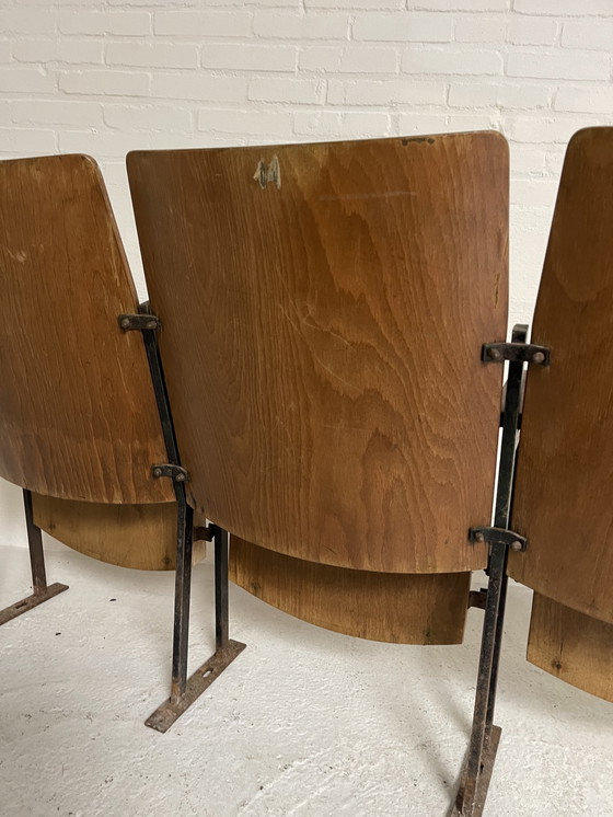 Image 1 of Sedie da teatro sedie da cinema vintage Artdeco antiche