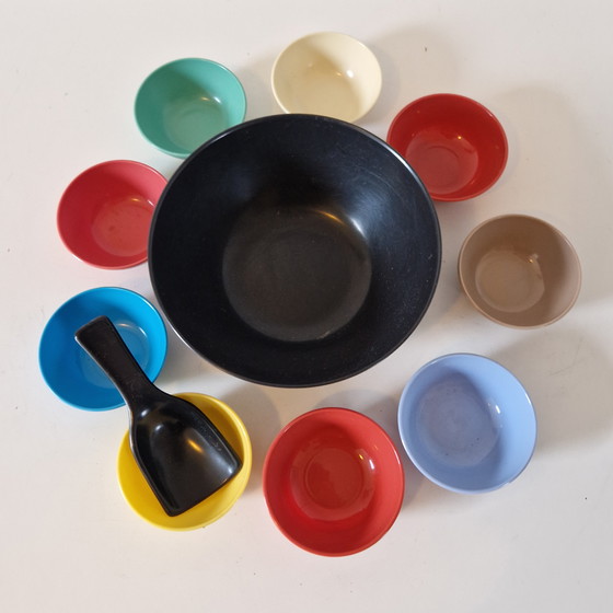 Image 1 of Set di ciotole per snack vintage anni '50 con arachidi