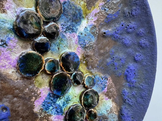 1x Piatto da parete in ceramica blu vintage / Decorazione da parete – Decorazioni murali (photo 3 of 7)