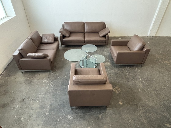 Image 1 of Rolf Benz EGO Ledergruppe Couch Sessel 