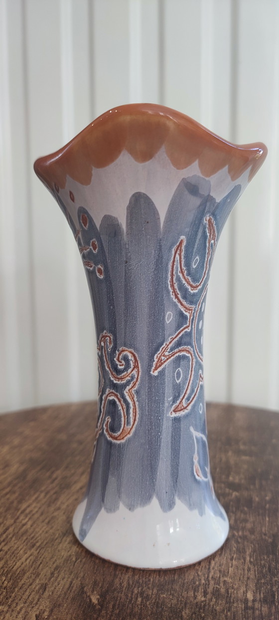 Image 1 of Pitcher by Margot Plançon Le Mont-Dore Double-sided decoration from the 50s