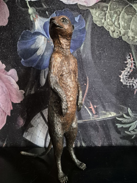 Image 1 of Bronze meerkat meerkat statue