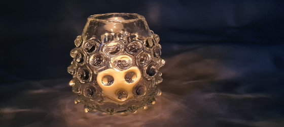 Vintage Murano Mid Century Bubble Glass Vase, Mouth-Blown, Heavy, Clear, 1960s/70s – Murano Glass (photo 6 of 14)