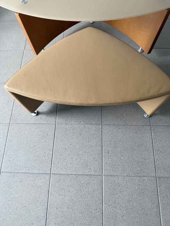 Image 1 of Leolux Joey coffee table + leather side table