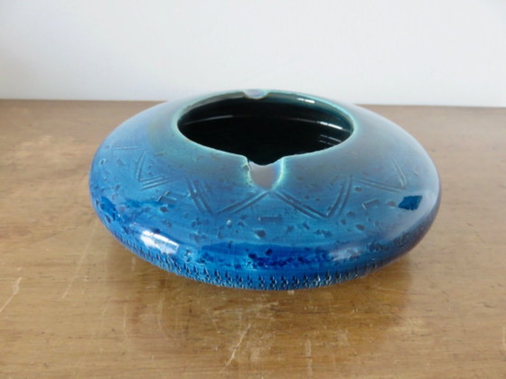 Image 1 of Asbak van Aldo Londi voor Bitossi in "Rimini blauw" keramiek, 1960-1970