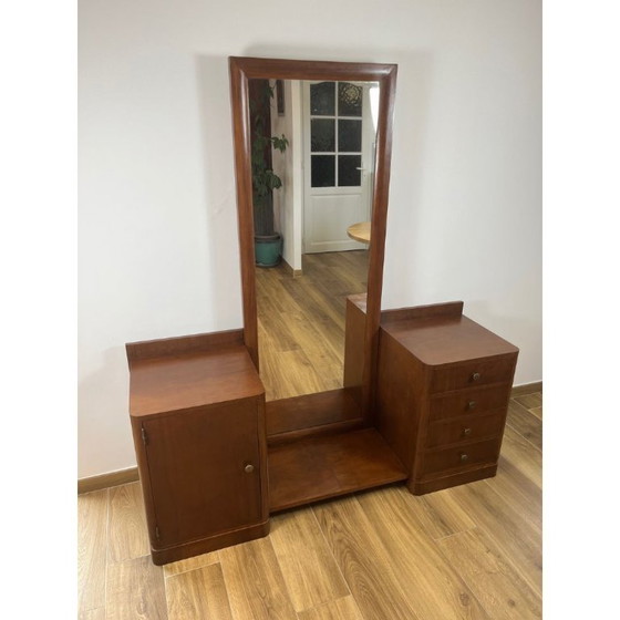 Image 1 of Toletta - Mobiletto da ingresso impiallacciato in noce, 1940