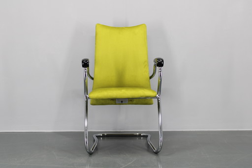 Fauteuil ou chaise de bureau tubulaire allemand des années 1970, restauré