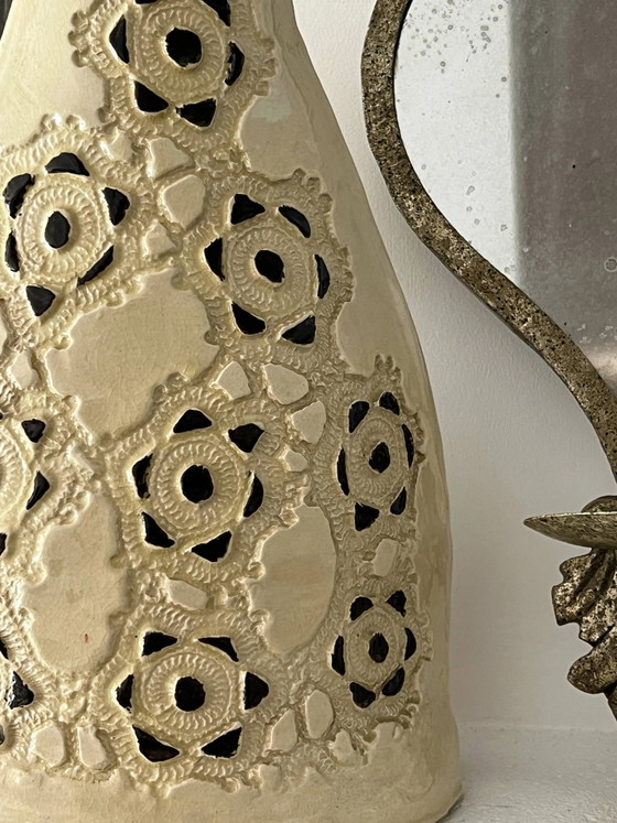 Vase en céramique fait main signé - vintage 20e siècle – Porcelaine (photo 8 of 9)