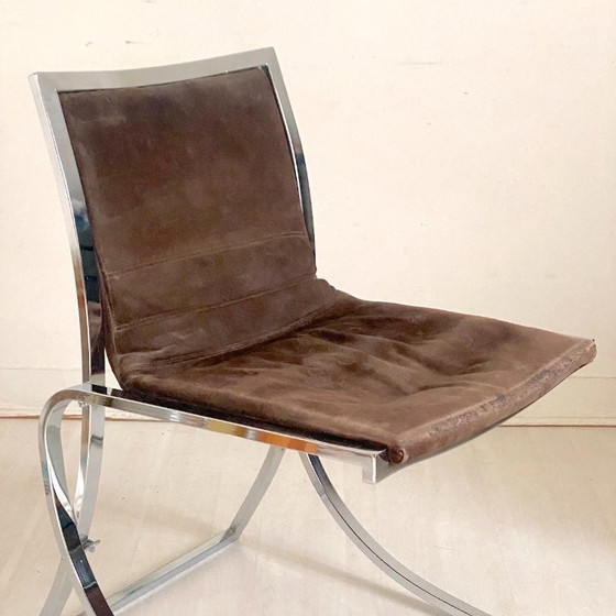 Image 1 of Vintage Italiaanse designstoel uit de jaren 70.