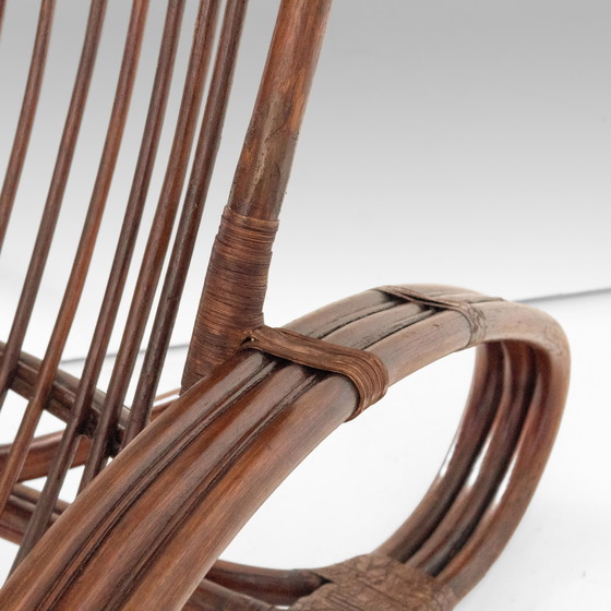 Image 1 of 1 sillón curvo de bambú italiano moderno de la década de 1960