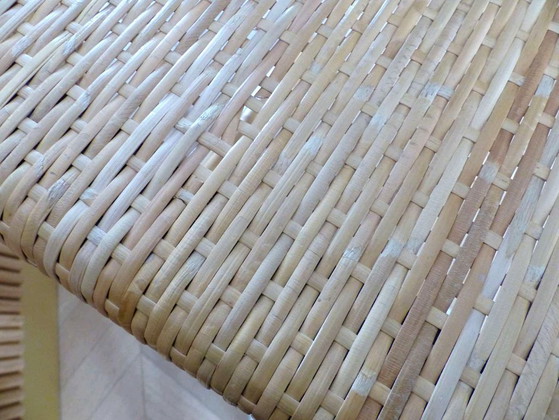 Image 1 of Set van 3 Maison Louis Drucker bistrostoelen in licht Manila-rotan.
