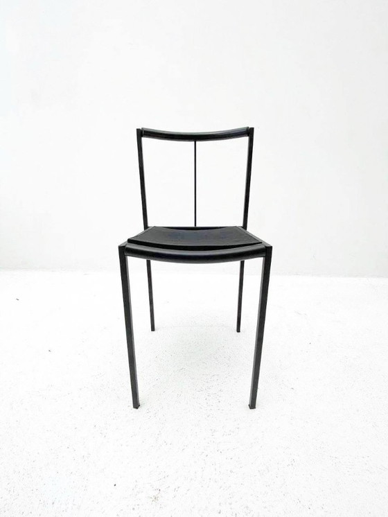 Image 1 of 4 sillas apilables diseñadas por Maurizio Peregalli para Zeus Noto, década de 1980.