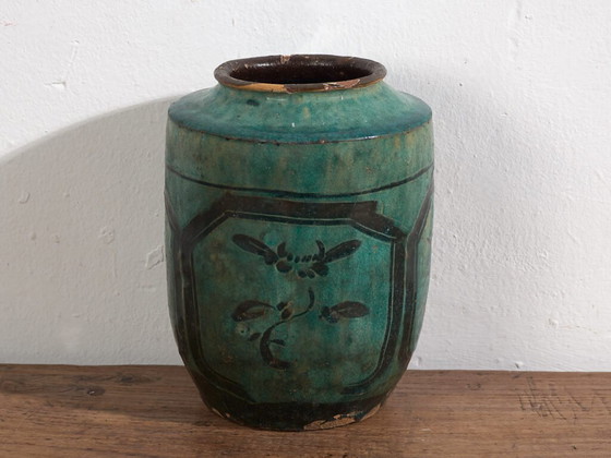 Jarrón antiguo esmaltado verde esmeralda (c.1820) #26 – Jarrones (photo 29 of 40)