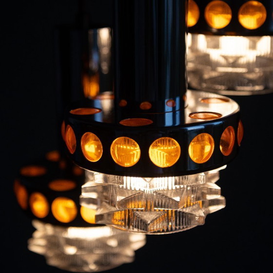 Image 1 of Suspension massive Space Age Orange à cascade