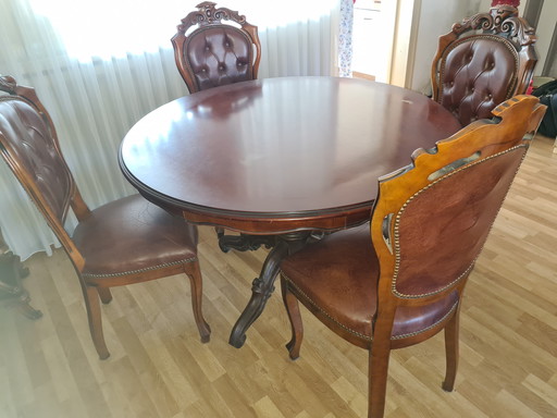 Set of walnut furniture
