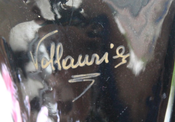 Vaso Vallauris 'Plissé', Nero & Pink Lava (Anni '50/'60) – Vasi, Ceramic (photo 9 of 9)