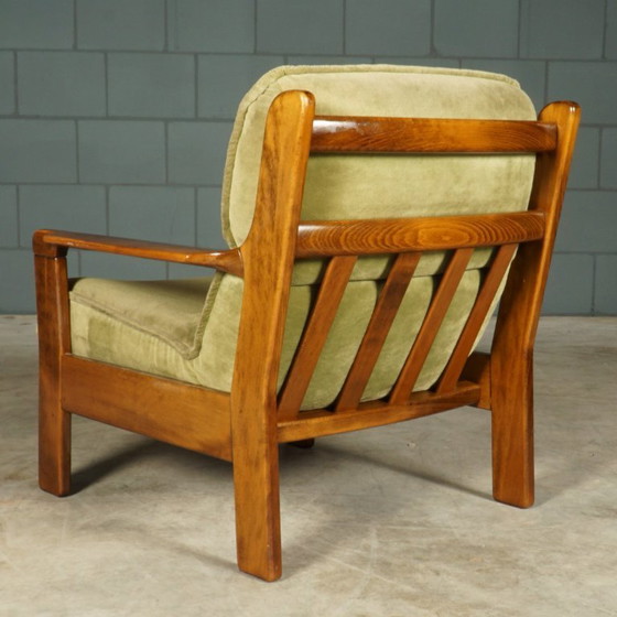 Image 1 of Vintage Deense zithoek/zitgroep – notenhout – jaren 60/70